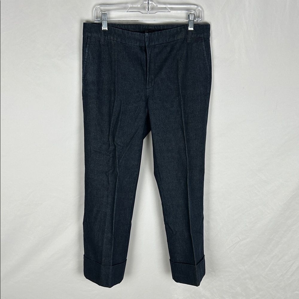 Banana Republic Y2K Dark Wash Cuffed Ankle Length Straight Leg Jeans -Size 10